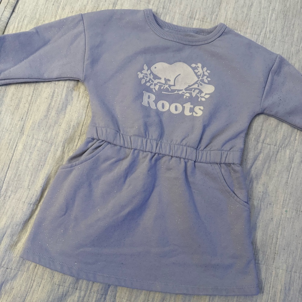 Roots Purple Glitter Dress 12-18m